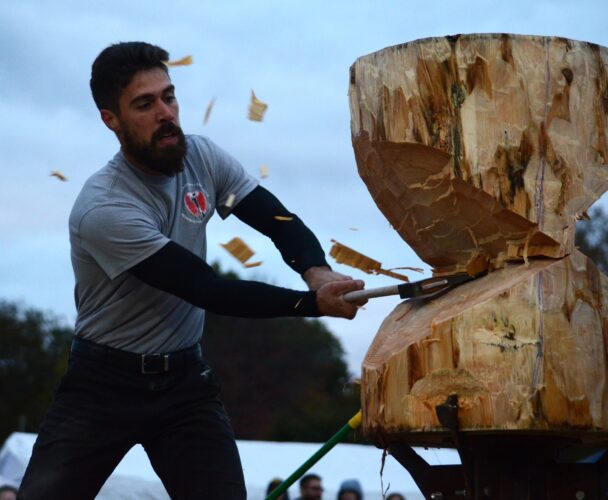 Lumberjack competition in the heart of the Allegheny National Forest